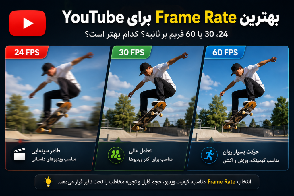 24، 30 یا 60 FPS؟ بهترین Frame Rate برای یوتیوب کدام است؟